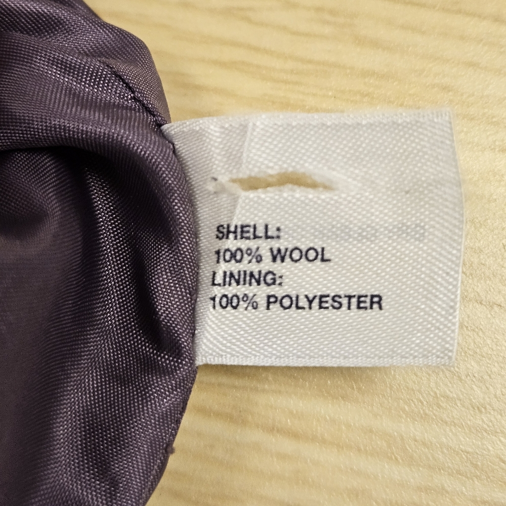 GAP Wool Pleated School Girl Academia Mauve Herring Bone Lined Skirt Sz 0 - Picture 4 of 4